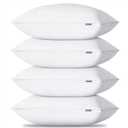 CozyLux Soft Supportive Bed Pillows for Side and Back Sleepers, Oeko-Tex Certified Down Alternative Filling, Hotel Quality Fluffy Sleeping Pillow, White, Standard - 18" x 26", 4 Pack