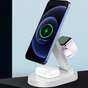 3 in 1 Charging Station Compatible with Magsafe Charger Wireless Charging Station for iPhone 16 15 14 13 12 Series Wireless Charger Stand for AirPods Wireless Charging Stand for iWatch Series
