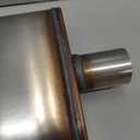 Universal 409 Stainless Muffler Straight-Through Performance Muffler Exhaust, center in | center out 