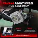 2PCS Golf Cart Front Wheel Hub Assembly for Yamaha G2 G8 G9 G14 G16 G19 G22 G29 Drive, Yamaha Wheel Bearing Hubs kit, OEM# JG5-WF511-10-00 JG5-WF511-00