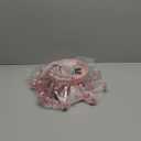 Q&S Mini Chandelier Crystal,Semi Flush Mount Pink Girl Chandelier, Small Crystal Ceiling Light Fixture Bedroom Bathroom Closet Nursery 3 Lights