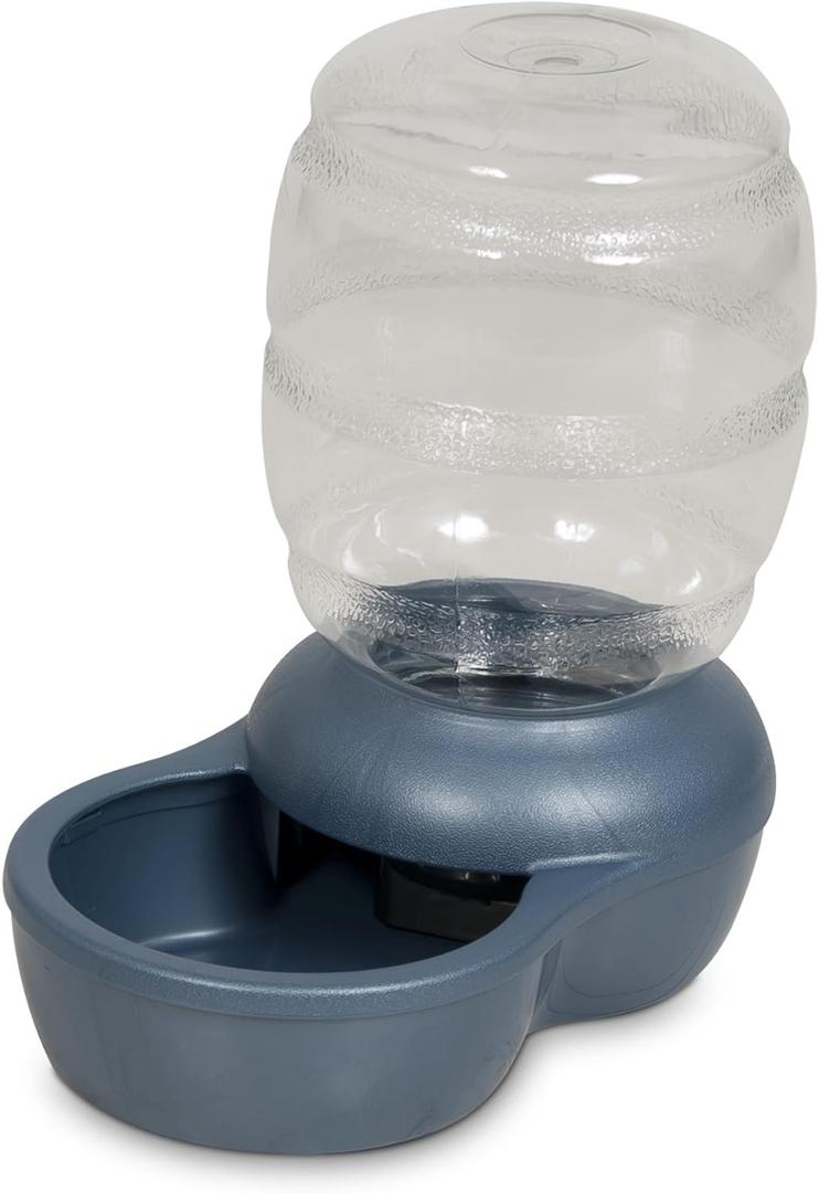 Petmate Replendish Gravity Waterer Cat and Dog Water Dispenser 0.5 GAL, Blue, Made in USA