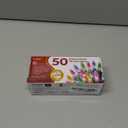 Warm Multi Color Christmas Tree Lights - 9 ft String of 50 Incandescent Mini Bulbs Multifunctional Lighting Modes, for Decorative, Bedroom, Outdoor, Xmas Twinkle Lights with Green Wire Total 10.4 ft