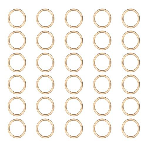 PATIKIL 30 Pcs Metal O Rings, 3/8" ID 0.08" Thick Seamless Welded Multi-Purpose Round Ring Hardware for Belts Bags Dog Collar Macrame Hanging, Black