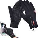 Winter Gloves, Thermal Touch Screen Windproof Gloves, Waterproof Windproof Non-Slip Thermal, Full Finger Mittens for Outdoor (Medium)