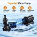Antfraer 100W Solar Pond Filter with Water Pump, 1200GPH Solar Pond Filter with 3-Stage Filtration, Pond Filter Box with Filter Medias for Outdoor Ponds Fish Tank Waterfall Water Features
