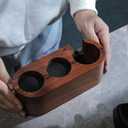 KNODOS Espresso Tamping Station 54mm For Breville Espresso Machine Accessories,Rosewood Portafilter Holder Tamping Mat Espresso Coffee Equipment