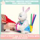 JOYIN Motorized Easter Egg Decorator Kit, Easter Busy Bunny Egg Spinner Whirler Decorating Machine with 10 Non-Toxic Markers for Kids Craft Activities