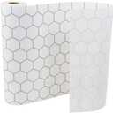 Drawer and Shelf Liner for Kitchen Cabinets: Non Adhesive, Non Slip, Thick Strong Grip Waterproof Washable for Kitchen Cabinets, Drawer, Fridge, Wire Shelving (Silver Geometry, 24 in × 20 FT)