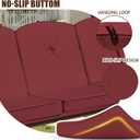 Outdoor Porch Swing Cushions 3 Seater, Replacement Cushions for Outdoor Swing, Patio Swing Cushion 25D Foam (Red, 61.5x39x3in)