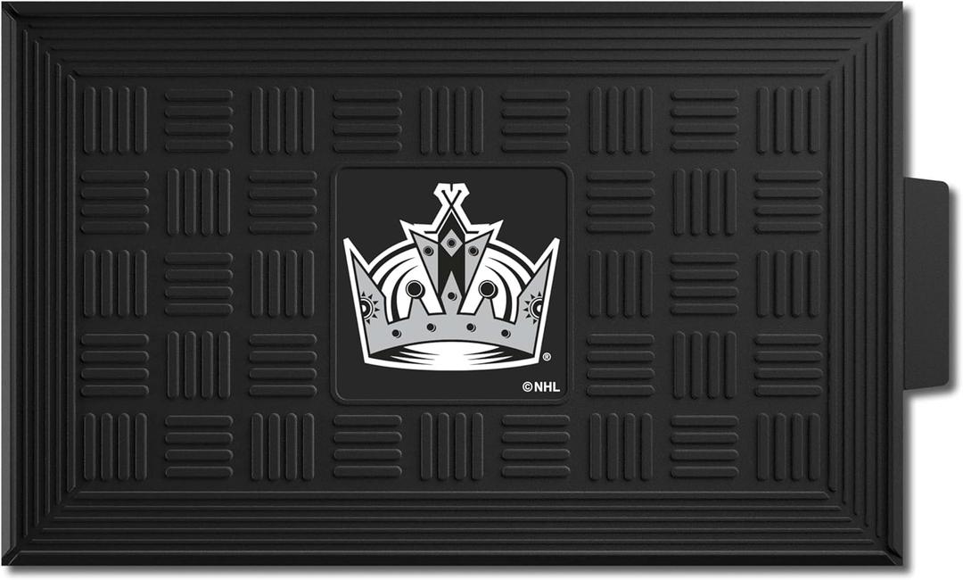 FANMATS NHL Unisex-Adult Medallion Door Mat (1'8" x 2'7" (Rectangular), Black)