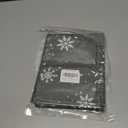 Window Valance Rod Pocket Short Curtain Panels Winter Falling Snowflake and Snowman Kitchen Valances Curtains, Merry Christmas Grey Back Window Treatments Drapes for Living Room Bedroom Decor (54"W x 18"L (Pack of 1))