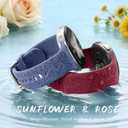 SNBLK Floral Engraved Bands Compatible with Samsung Galaxy Watch 8 Band 40mm 44mm/Galaxy Watch 8 Classic Band 46mm, 6Pack Flower Soft Silicone Sport Replacement Strap for Samsung Watch Bands Women Men