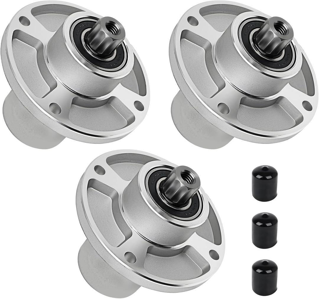 601804 Lawn Mower Spindle Compatible with Hust ler Raptor SD SDX 36" 42" 48" 54" 60" Deck Flip-Up Sport Assembly Replaces 607418, 3Pack