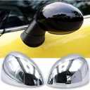 ABS Chrome Tape-on Side Mirror Covers Compatible with 2002-2006 Mi ni Cooper S 2004 2005 2003