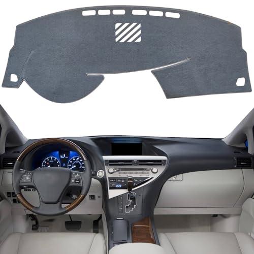 KEYOOG Dashboard Cover Dash Mat Fit for 2015-2010 Le-xus RX, RX270 RX350 RX450h (for Left Hand Drive),Car Dash Board Mat Anti-Glare Carpet,Non-Slip Pad Sunshield Protector (Grey)