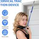 Portable Cervical Neck Traction Device Over Door Home Use for Neck Pain Relief, Portable Neck Stretcher Strap for Spinal Decompression or Physical Therapy, Restore Natural Curve of Neck