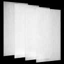 Pushglossy 4 Pack 22.5" x 46.5" x 0.2" Fluorescent Light Covers Classroom Office Diffuser Panels Cuttable for 2x4ft Drop Ceiling Light Polycarbonate Replacement Cover for Hospitals Home (Clear)