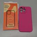 Vooii Compatible with iPhone 16 Pro Max Case, Liquid Silicone Upgrade [Camera Protection] [Soft Anti-Scratch Microfiber Lining] Shockproof Phone Case for iPhone 16 Pro Max 6.9 inch - Pitaya