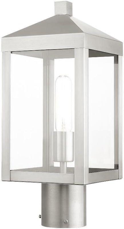 Livex Lighting 1 Light Brushed Nickel Outdoor Post Top Lantern