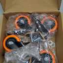 3 Inch Caster Wheels 1600Lbs, Threaded Stem Casters Set of 4 Heavy Duty, 1/2"-13 x 1 (Screw Diameter 1/2", Stem Length 1"), Safety Dual Locking Industrial Castors, Wheels for Cart, Furniture
