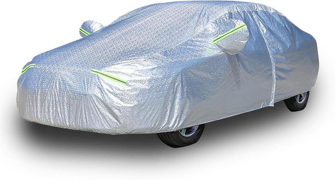 5 Layers Waterproof Car Covers for Automobiles All Weather Season UV Protection Rainproof Outdoor Full Cover Universal Fit Sedan 186" to 193"