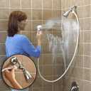 Rinse Ace Snap 'N Spray Quick-Connect and Detachable Shower Hose with On/Off Sprayer, White, 6-Foot