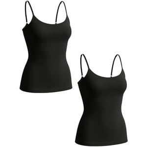 SHAPERMINT Womens Tops - Scoop Neck Cami Body Shaper for Women, Shapewear Tummy Control, Camisole Tank Tops for Women, Large