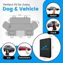 PAWPYSTUFF Backseat Extender for Dogs - Waterproof, Supports 350 lbs, Hard Bottom Dog Hammock for Cars, SUVs & Trucks | Scratch-Proof Dog Seat Cover, Non-Slip Pet Seat Protector with Safety Belt