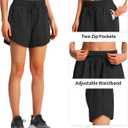 Ksmien Women's 5"/ 7" Athletic Running Shorts Quick Dry Lightweight Workout Gym Shorts with Zipper Pockets UPF 50+ XL