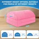 Foot Rest for Under Desk at Work, Foot Stool with Washable Cover, Comfortable Office Desk Accessories, Footrest with 3 Adjustable Heights, for Offices Gaming Chair, for Leg Support, Pink