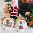 BESTOYARD15 Pack2.8inch in height and2.4inch in diameter Snow Globes DIY Snow Globes Clear Plastic Water Globe with Screw Off Cap Water Globe Jar for DIYCraftsChristmas Home Decoration Snow Globe Kit.
