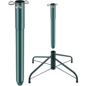 14.8" Christmas Tree Height Extender with 3 Fixing Screws, Fits 0.5-1.25 Inch Tree Poles, Make Christmas Tree Taller for 4.5 Ft to 7.5Ft Artificial Trees, Seasonal Indoor Decor (Green)