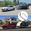 Gasedin 4 PCS Trailer Hitch Pin & Clip, 5/8-Inch Diameter Trailer Hitch Pin & Clip with Grooved Head, Zinc Trailer Hitch Locking Pin & Clip Fit for 2" Receiver, Universal Car Accessories