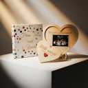 Pregnancy Announcement Gift Box for Grandparents - Ultrasound Picture Frame Ornament, Baby Reveal Surprise for Grandma & Grandpa, New Baby Gift Ideas (white)