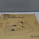 Zakkart SnugCloud Foldable Cat Window Perch - Cordless, Ultra Soft Machine Washable Bed with 4-Sided Bolster, Metal Frame - Window Hammock for Large Cats and Kittens (Brown, Medium)