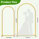 Metal Arch Backdrop Stand Wedding Arch frame Set of 2 (7.2FT,6FT) Gold Balloon Backdrop Arch Stand for Wedding Ceremony Birthday Party Baby Shower Graduation Ceremony Decoration