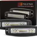 BUNKER INDUST 7" Flush Mount LED Light Pods, 2 Pcs 4800LM Off Road Work Bar Flood Spot Combo Beam Driving Fog Bumper Lights for Truck Golf Cart UTV ATV