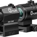 CVLIFE Multi-Reticle Red/Green Dot Sight & 3X Magnifier Combo, Motion Awake Compact Red Dot & Circle with Quick Release Flip-to-Side Magnifier Combo Kit, Optics Absolute Co-Witness for 21MM Picatinny