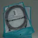 26FT 60W USB C to USB C Right Angle Fast Charging Cable, Long Cord Nylon Braided, Type C Charger Cord for,Apple-iphone 15,Sam-sung GalaxyS24 S23 S22 A15,iPad Pro/Air,Pixel 5/4 XL,One-Plus 8T,PS5 (Grey), Pack of 2