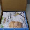 INFUN 1 Inch Telescoping 3 Ring Binder with 8-Tab Dividers, 30 Sheet Protectors and Labels  Compact Binder for Recipes, Documents and Notes, Includes 30 Recipe Cards -Blue