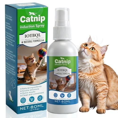 IOTBQL Premium Catnip Spray for Cats – 100% Natural Ingredients, Boosts Energy,Relieves Stress – Renews Toys, Reduces Scratching, Easy-to-Use & Mess-Free 2.71 Fl OZ (Blue-Green, M)
