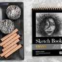 9 x 12 inches Sketch Book, Top Spiral Bound Sketch Pad, 1 Pack 100-Sheets (68lb/100gsm), Acid Free Art Sketchbook Artistic Drawing Painting (9" x 12" (Pack of 2))