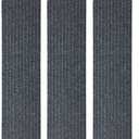 Stair Treads Collection Indoor Skid Slip Resistant Carpet Stair Tread Treads (Dark Grey, Set of 3 (7 in x 24 in))