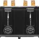 Proctor Silex 4 Slice Toaster with Extra Wide Slots for Bagels, Cool-Touch Walls, Shade Selector, Toast Boost, Auto Shut-off and Cancel Button, Black (24215PS)