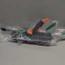 Floor Scrub Brush with Long Handle, 3 in 1 Multi-angle Swivel Right Angled Bristle Floor Scrubber Brush with Squeegee and Tweezer for Cleaning Tile Wall Deck Bathroom Patio Garage Kitchen (Grey) (Gray)