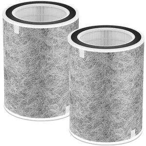 HP201 Replacement Filter Compatible with Shark HP201, HP202, UA205, AP1000 and For Shark HC501, HC502 Air Purifier MAX, Absorb 99.97% Particulate, Compare Part HE2FKBASMB, HE2FKBAS.