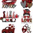 6 Sheets Valentines Iron On Transfers for T-Shirts Valentine Iron On Transfers Love Appliques Valentines DTF Transfers Ready to Press for Clothing Pillow Backpack Apron DIY Decorations