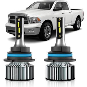 Fits for 2002 2003 2004 2005 Dodge Ram 1500 2500 3500 High-Low Beam Lights Bulb, Super Bright 20000LM 6000K White Powersports ram 1500 Light Bulbs,1:1 as Stock fog light, Pack of 2