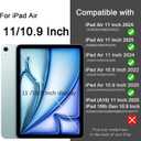 Akkerds Compatible with iPad Air 11 Inch Case 8th/7th/6th Generation (M4/M3/M2) 2026/2025/2024, for iPad Air 5th/4th Generation Case 10.9 Inch 2022/2020 with Pencil Holder[Auto Sleep/Wake], Darkbrown